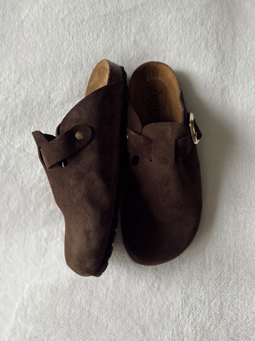 brown clogs